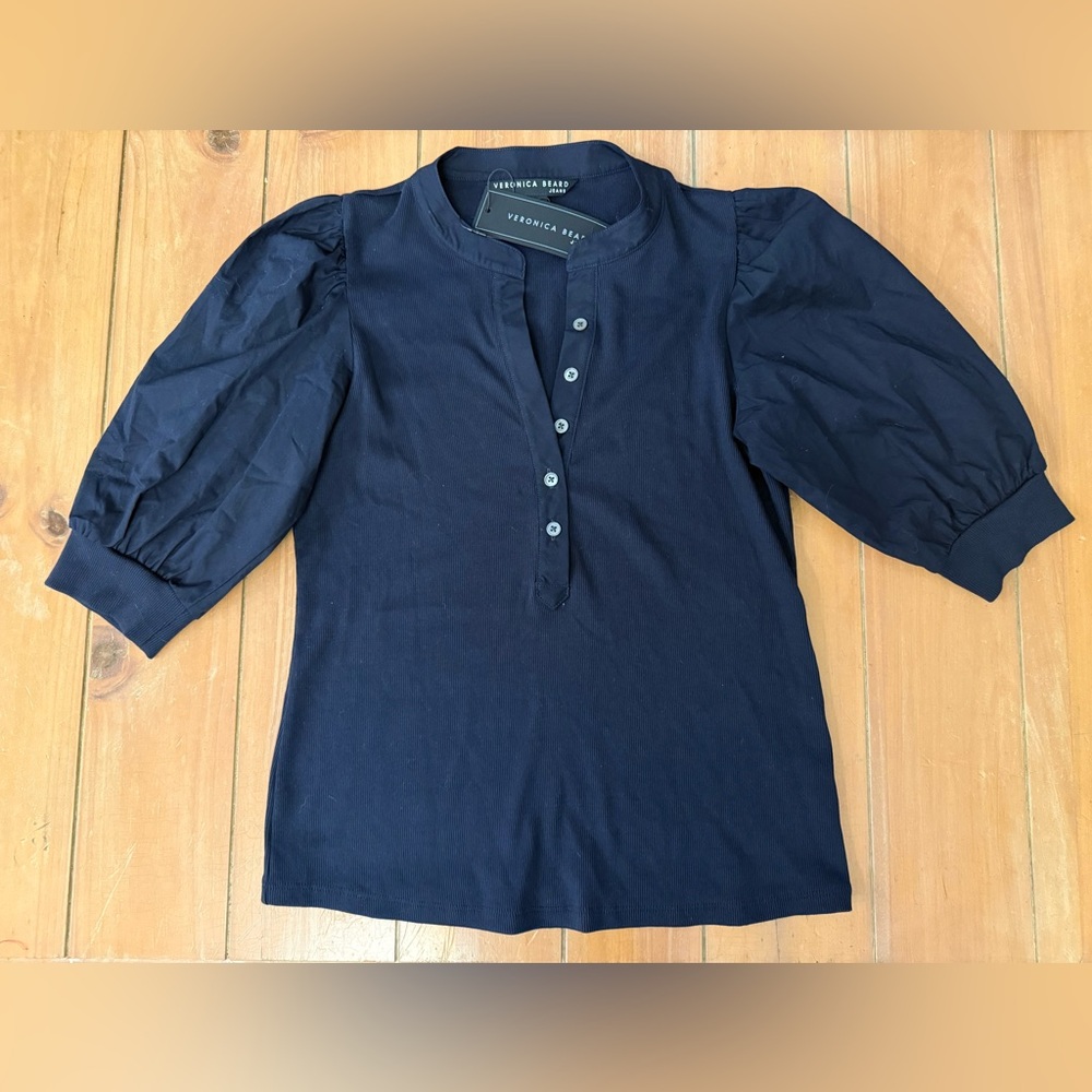 Veronica Beard  Top with Button Accents